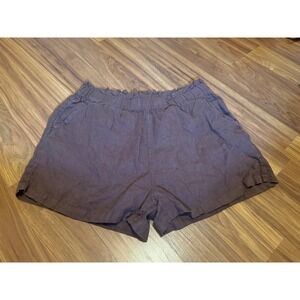 Isaac Mizrahi New‎ York XL Linen Shorts Elastic Waist Casual
